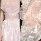 Vestido de hilo ligero de malla suave con agua líquida, tela Hanfu Super Fairy DIY, diseño de perspectiva de hilo fluido para boda