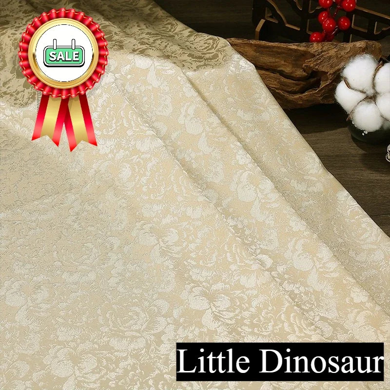 قماش ساتان حريري من الجاكار الرائع مثالي لفساتين الزفاف وفساتين السهرة ومشاريع الحرف اليدوية الأنيقة والخالدة