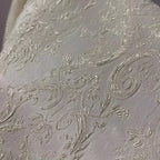 Off-White Vintage Palace Floral Jacquard - Glitter Thread Luxury Fabric - fabric photo 6