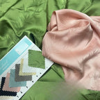 Matte Ice Silk Jacquard Fabric - Soft for Wedding Dress & Designer Wear