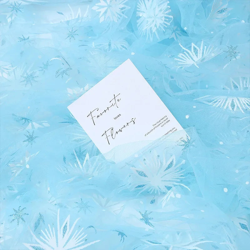 Spot Hot-selling Christmas Decoration Snowflake Mesh Children's Clothing Stage Performance Skirt Pack Cos Ice And Snow Princess