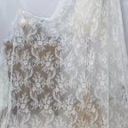 Lace fabric suitable for wedding dresses formal gowns DIY clothing and light formal wear decoration