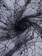 قناع عيد الميلاد من نسيج شبكي ناعم من العنكبوت الأسود، غطاء رأس شبكي، قبعة، مادة للملابس والأزياء وتصميم الأزياء