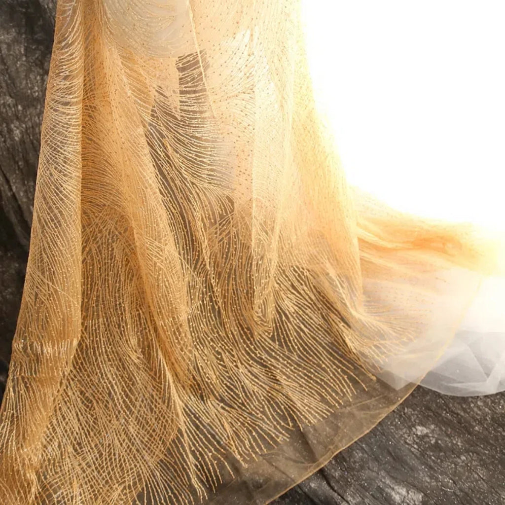 Tela de sarga con bordado aleatorio de encaje y lentejuelas para vestido de novia, hecha a mano, tela decorativa DIY, diseño de graduación, decoración