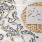 زي هانفو القديم بخيط ذهبي وزهرة البوق مطرزة بدانتيل وحواف شبكية من القماش لتزيين فستان تنكرية لحفلات الزفاف بنفسك