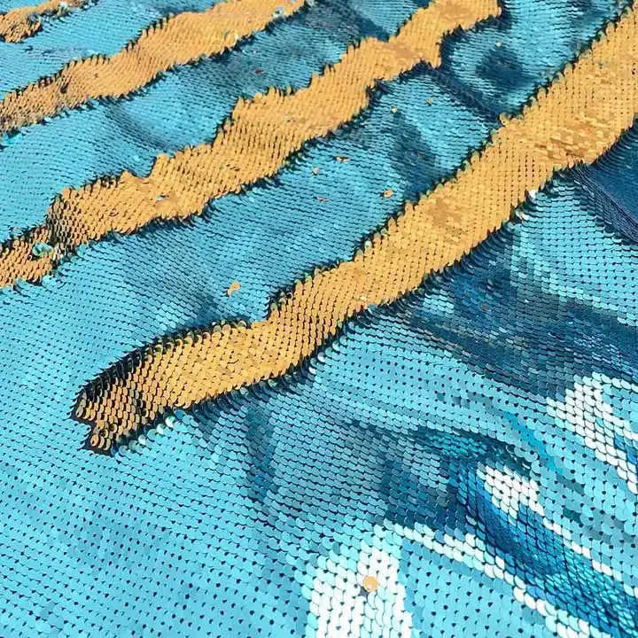 Reversible Folded Sequin Fabric - 5mm for Evening Gowns & Stage Décor - fabric photo 1