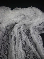 قماش دانتيل شبكي أبيض ناعم جديد لتصوير حفلات الزفاف، مفرش طاولة، ملابس أريكة، قماش ستائر