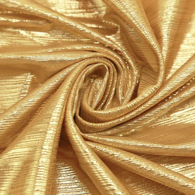 قماش مرن مخطط بألوان قزحية بالليزر - مادة مرحلة الختم الساخن 135 سم