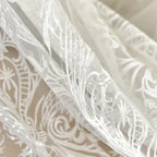 European Embroidery Lace Fabric Wedding Dress Handmade DIY Material Clothing Dress Decorative Fabric White