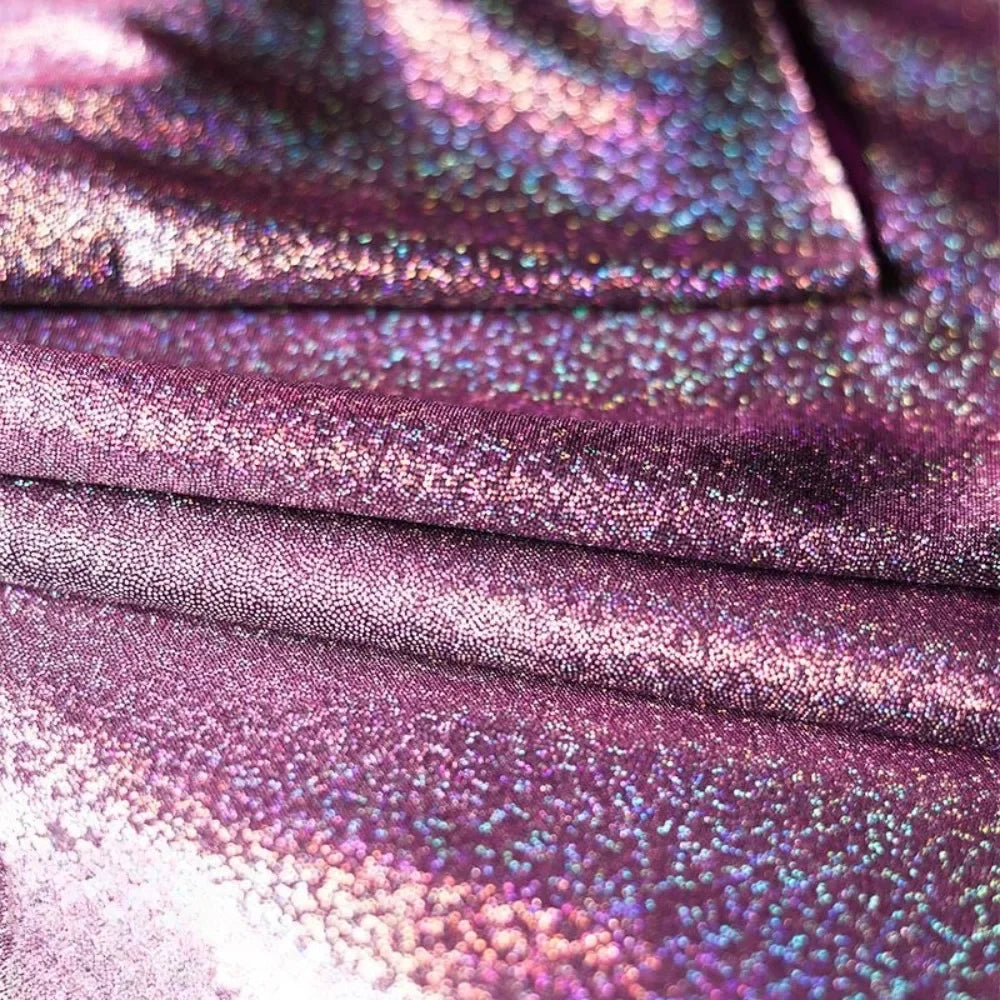Gold Foil Glitter Stretch Fabric - Gradient for Stage Costume & Decor