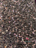 Tela elástica de terciopelo con lentejuelas y bordado tridimensional para costura de vestidos de noche y ropa.