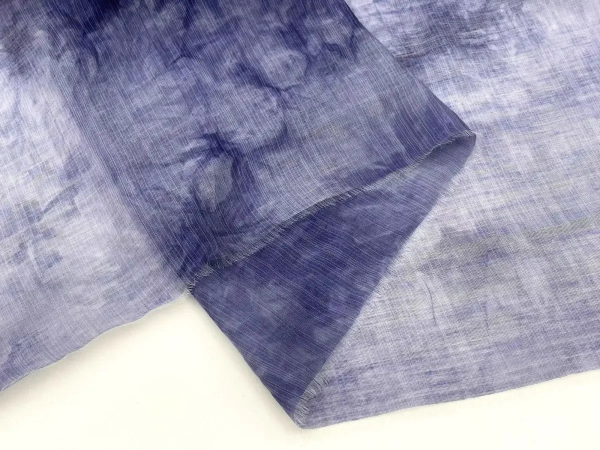 Tela de mezcla de lino y algodón, de seda semitransparente, suave, color café claro y almendra, con tinte natural, para batik, Hanfu, gasa, material para manualidades.