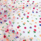 Colorful Floral Embroidered Lace - Delicate for Sewing & Couture