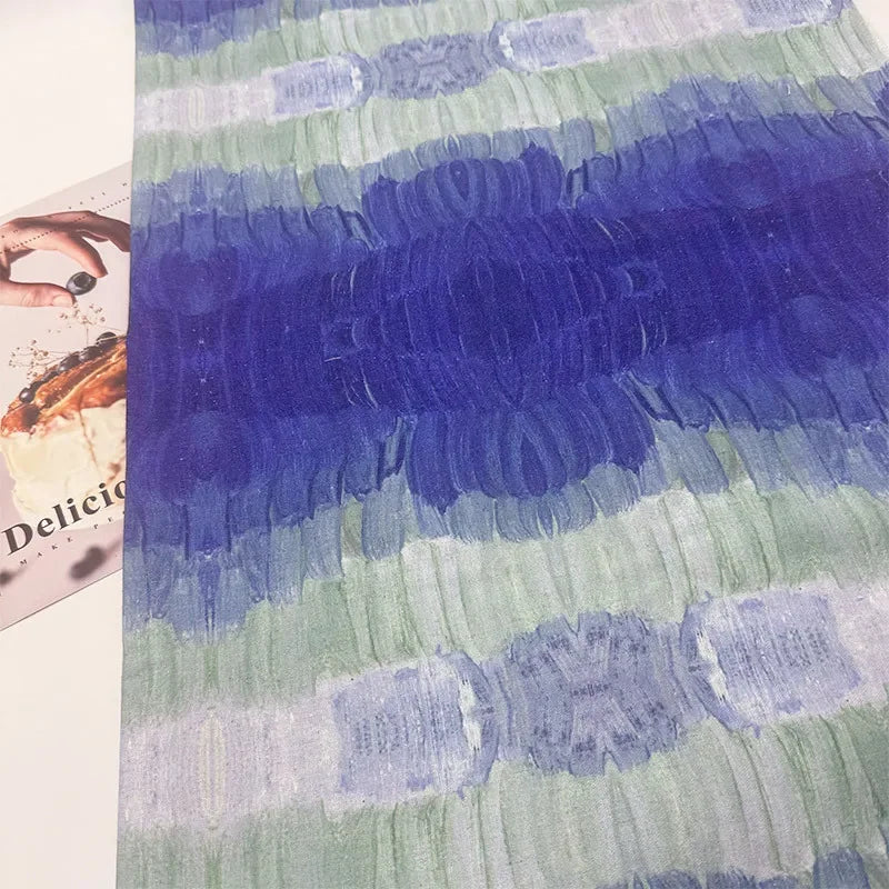 قماش قطني كتان مطبوع عليه رسومات زيتية عالية الجودة لمفارش الطاولات والستائر ومشاريع الحرف اليدوية والديكور المنزلي