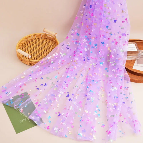 Butterfly Foil Mesh - Children's Princess Dress & Stage Decoration - fabric photo 1