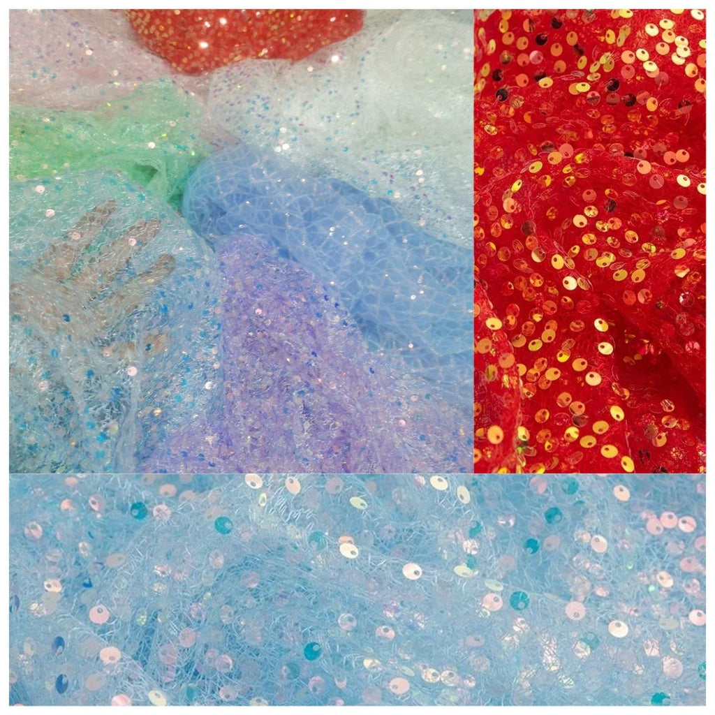 Crystal Sequin Embroidered Lace - Shiny for Stage Costume & DIY