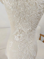 Accesorios de decoración para vestidos de novia, encaje, cuentas, bordados brillantes, telas, bricolaje, liquidación de materiales, oferta especial.