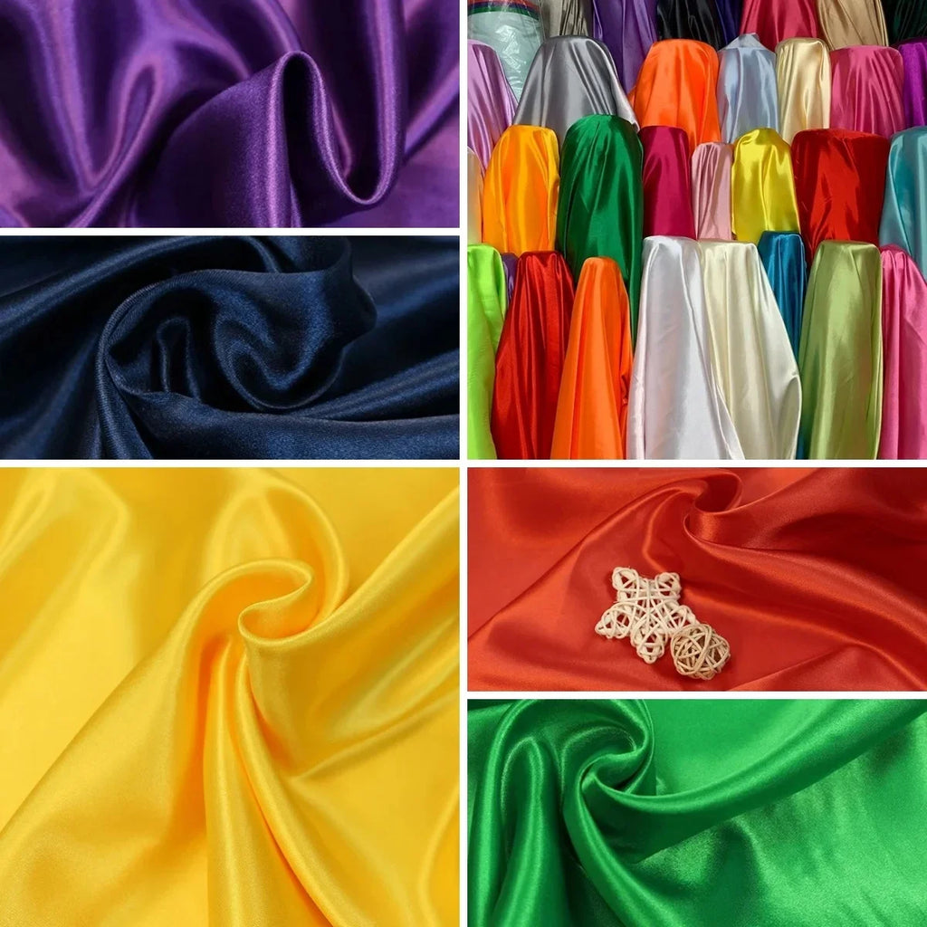 Tissus Simulated Silk With Light Satin Cloth Wholesale Wedding Dress Wedding Pajamas Homewear Lining Eye Mask Shower Cap Fabric