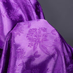 Tela de satén jacquard floral en relieve, suave y brillante, ideal para vestidos de noche, trajes de novia, qipao tradicional, manualidades DIY.