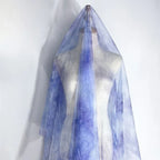 Blue And Purple Mesh Fabric DIY Photo Decoration Soft Background Tablecloth Clothing Handmade Fabric Bridal Dress Wedding Dress