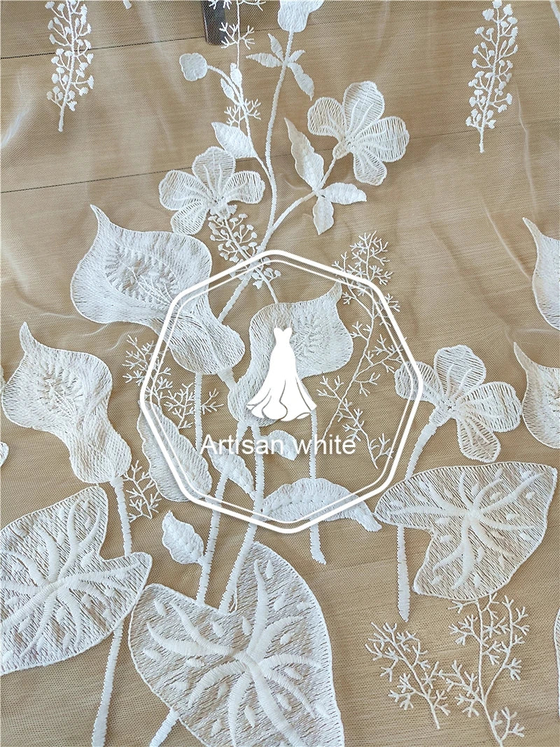 Nuevo vestido de novia de cola de pez, vestido, cortina de puerta, tela de encaje, bordado, mantel hecho a mano, accesorios DIY