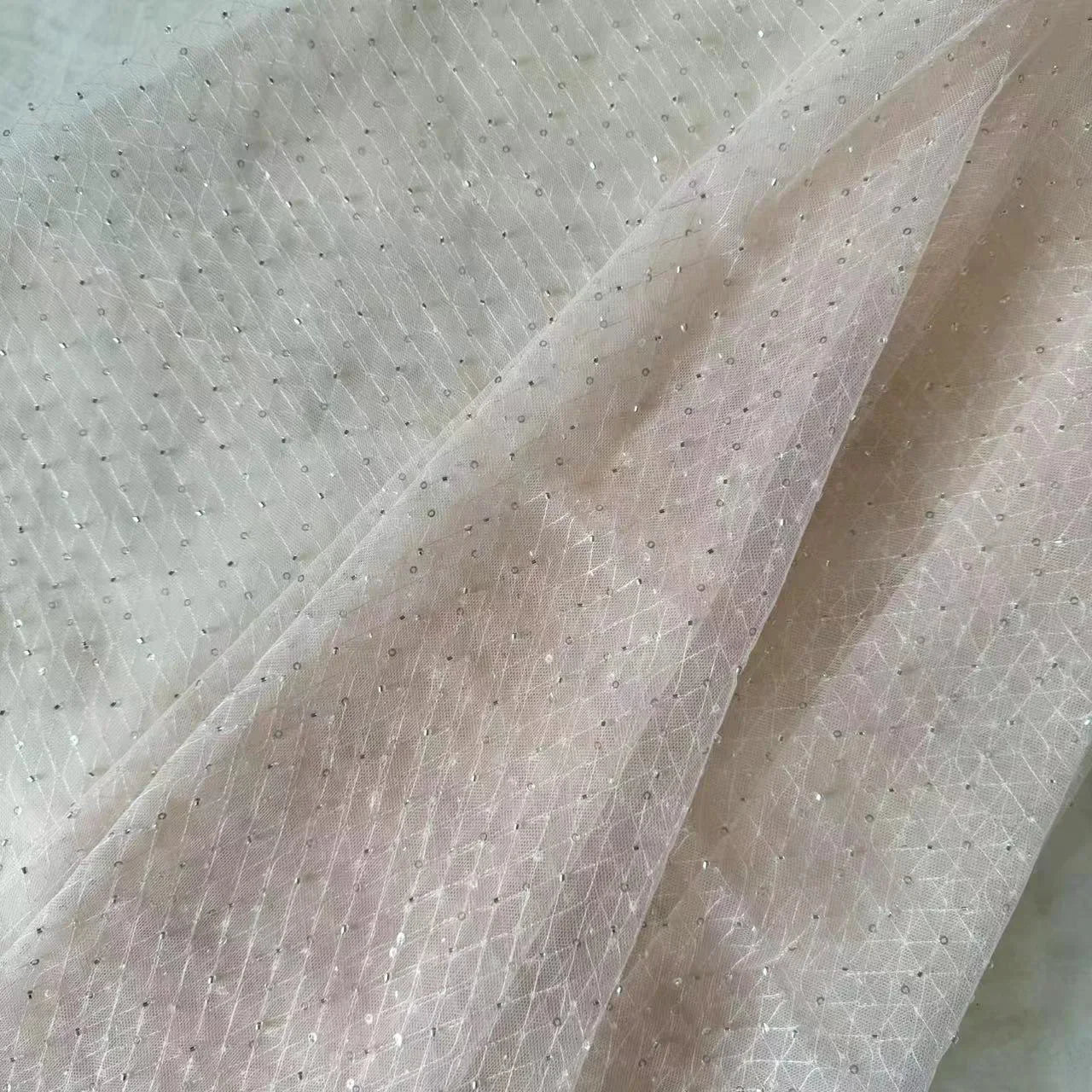 قماش شبكي على شكل ماسة مكون من 7 ألوان، أنبوب خرز ذهبي، قماش تطريز، ملابس أطفال، فستان زفاف، قماش