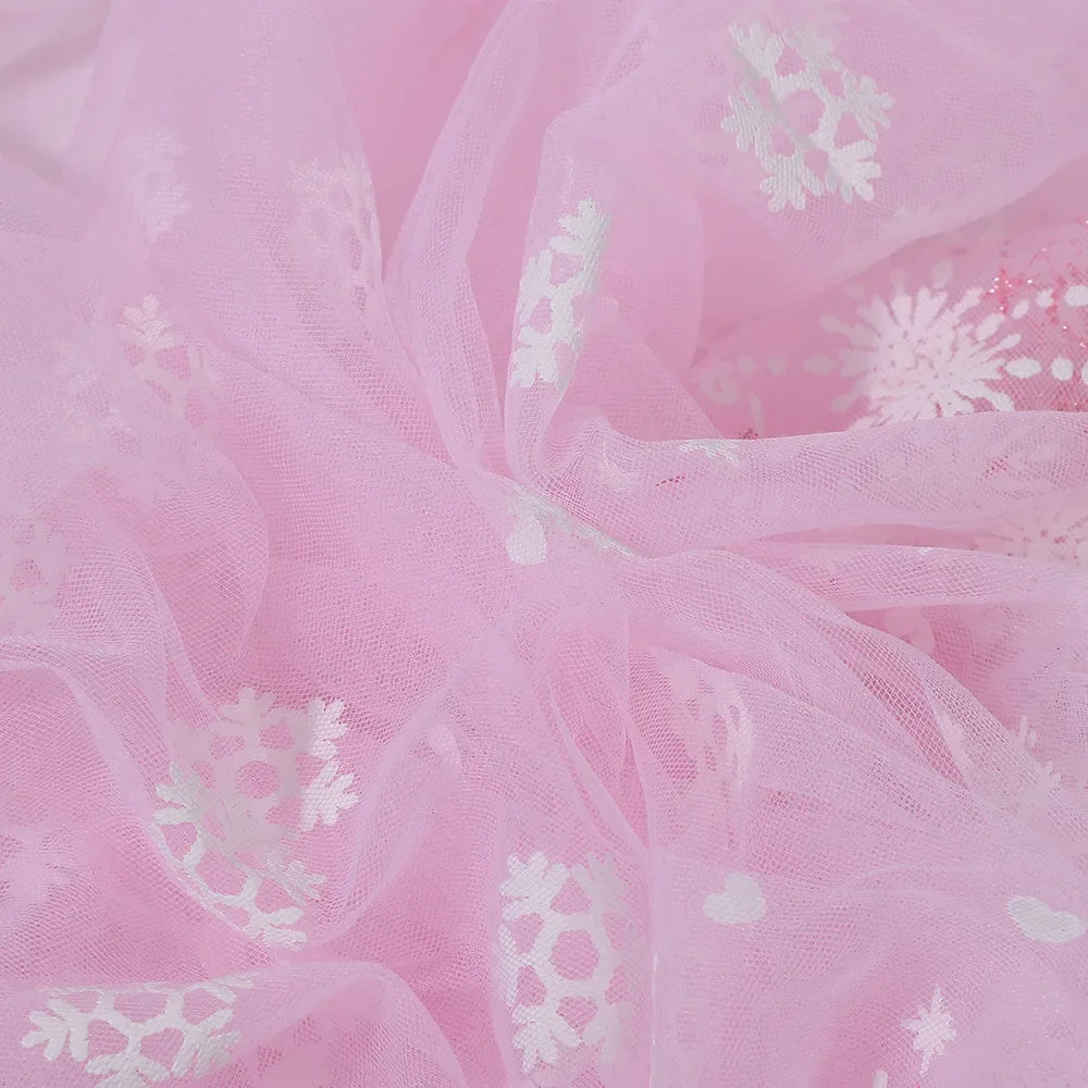 Printed Gold Snowflake Mesh - Elsa Princess Tutu Skirt & Stage Clothing
