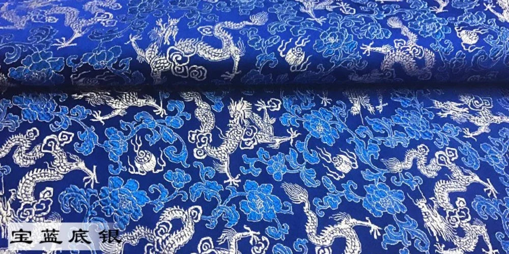 Lujosa tela de brocado jacquard con diseño de dragón, con motivos regio, material de primera calidad, para vestidos, chalecos y abrigos, confección artesanal, diseño tradicional, textil.