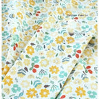 Pure Cotton Twill Floral Print Fabric - Soft Material for Bedding & DIY