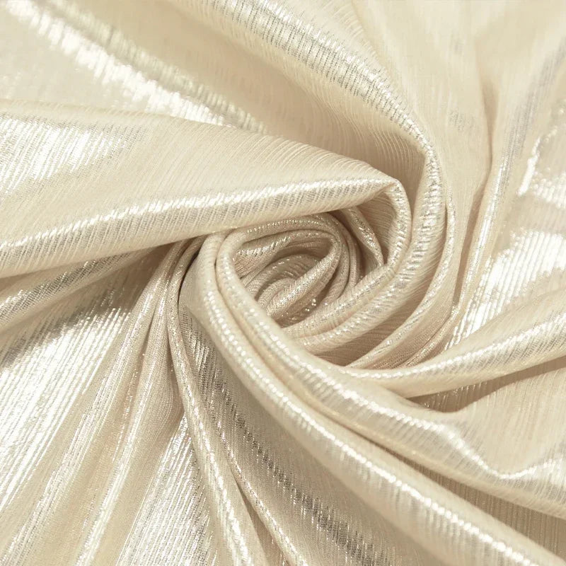 قماش مرن مخطط بألوان قزحية بالليزر - مادة مرحلة الختم الساخن 135 سم