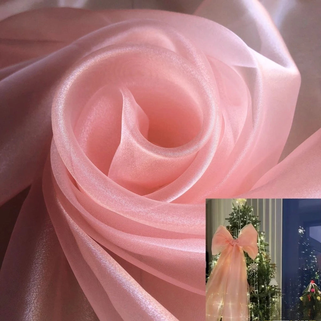 Crystal Organza Fabric Suitable For Wedding Dresses Formal Gowns Party Decorations And Background Designs