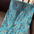 Metallic Woven Jacquard Fabric With Graffiti Pattern For Cheongsam Creative Clothing Design And Fashion Photo Backgrounds