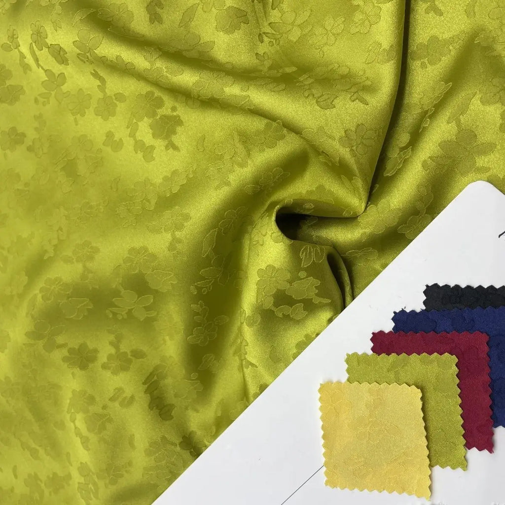 La tela jacquard de seda helada mate de la flor de estrella fugaz se puede utilizar para vestidos de novia, vestidos formales, telas DIY hechas a mano.