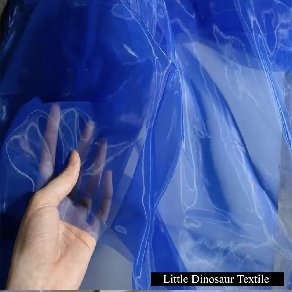 High-density Yarn Organza Fabric 5050 Matte Brocade Polyester Glass Yarn Dress Wedding Dress Women's Fabric Home Handmade