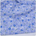 Blue Floral Bubble Texture Cotton Fabric - Soft Breathable Material