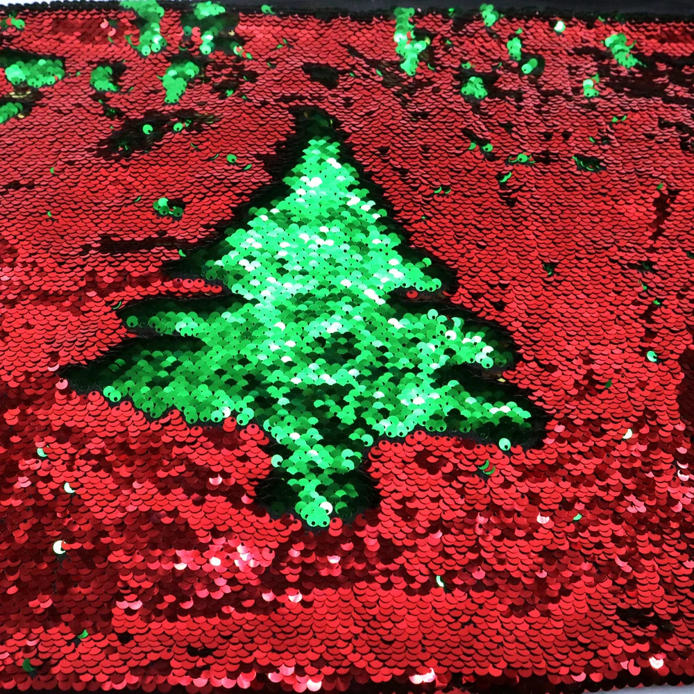 Tela reversible de lentejuelas bicolor para vestido de noche, diseño de lazos para el cabello, accesorios para mujer