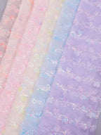 3D Heart Sequin Embroidered Tulle - Charming for Evening Gown & Stage Costume