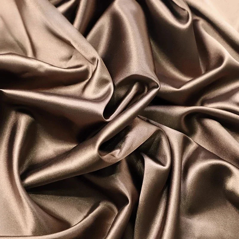 قماش حرير ساتان مرن - مادة ناعمة لامعة 145 سم