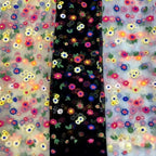 Colorful Floral Embroidered Lace - Delicate for Sewing & Couture