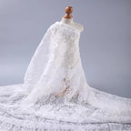 قماش دانتيل مجوف مرن من البوليستر الأمونيا الجديد للربيع والصيف والخريف والشتاء 2025، قماش دانتيل عصري للنساء