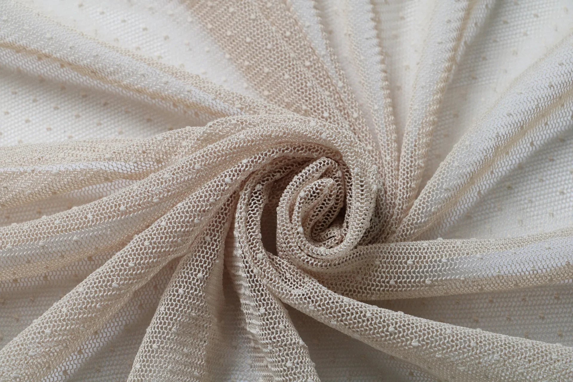 Polka Dot Mesh Organza Fabric - Refined Sheer Material
