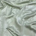 Summer Tree Pattern Green Acetate Satin Jacquard - Wedding Dress