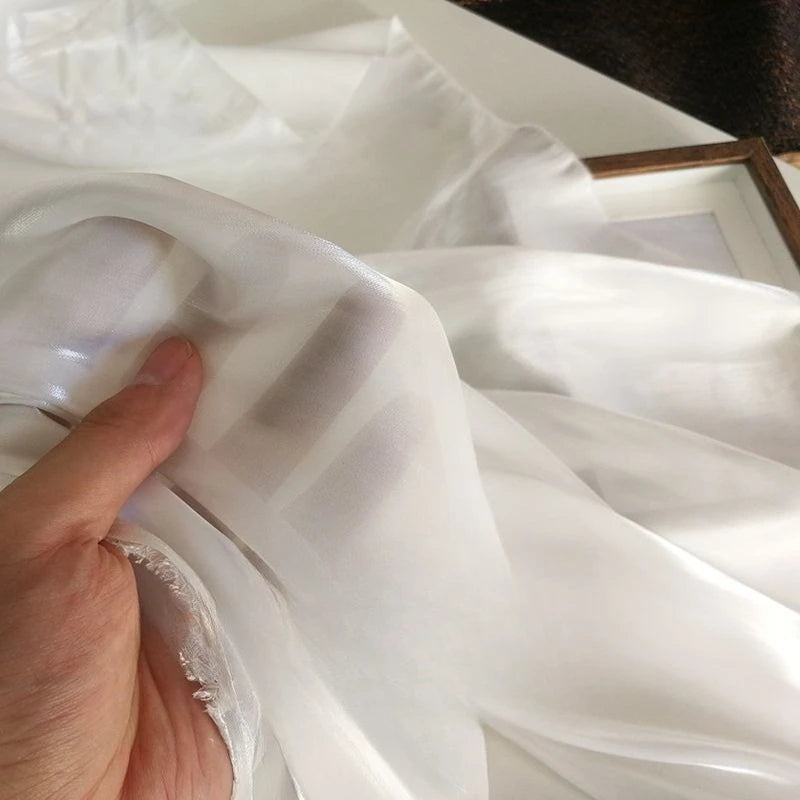 Soft and Shiny Metallic Cool Breeze Satin with Texture Suitable for Wedding Dresses Formal Gowns Designer Clothing Fabrics