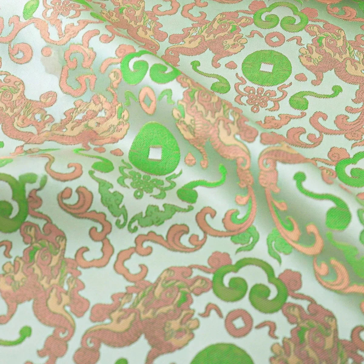 قماش جاكار بروكار فاخر - خامة معطف وفستان بنمط كلاسيكي