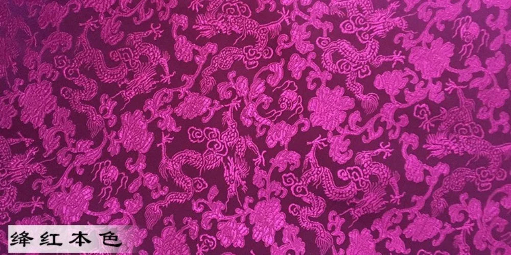 Lujosa tela de brocado jacquard con diseño de dragón, con motivos regio, material de primera calidad, para vestidos, chalecos y abrigos, confección artesanal, diseño tradicional, textil.