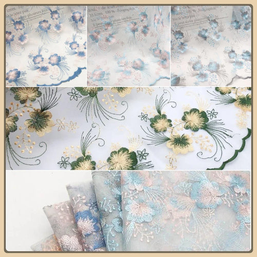 3D Floral Embroidered Lace - Elegant for Wedding Dress & Children's Clothing