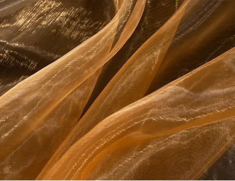 Gradient Color Laser Organza Fabric - Sheer Ombre Material 150cm