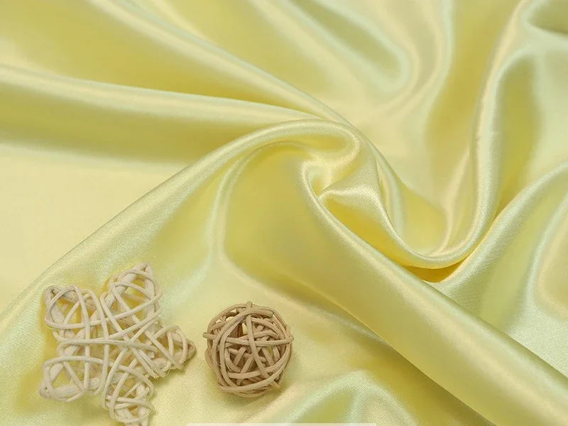 Tissus Simulated Silk With Light Satin Cloth Wholesale Wedding Dress Wedding Pajamas Homewear Lining Eye Mask Shower Cap Fabric