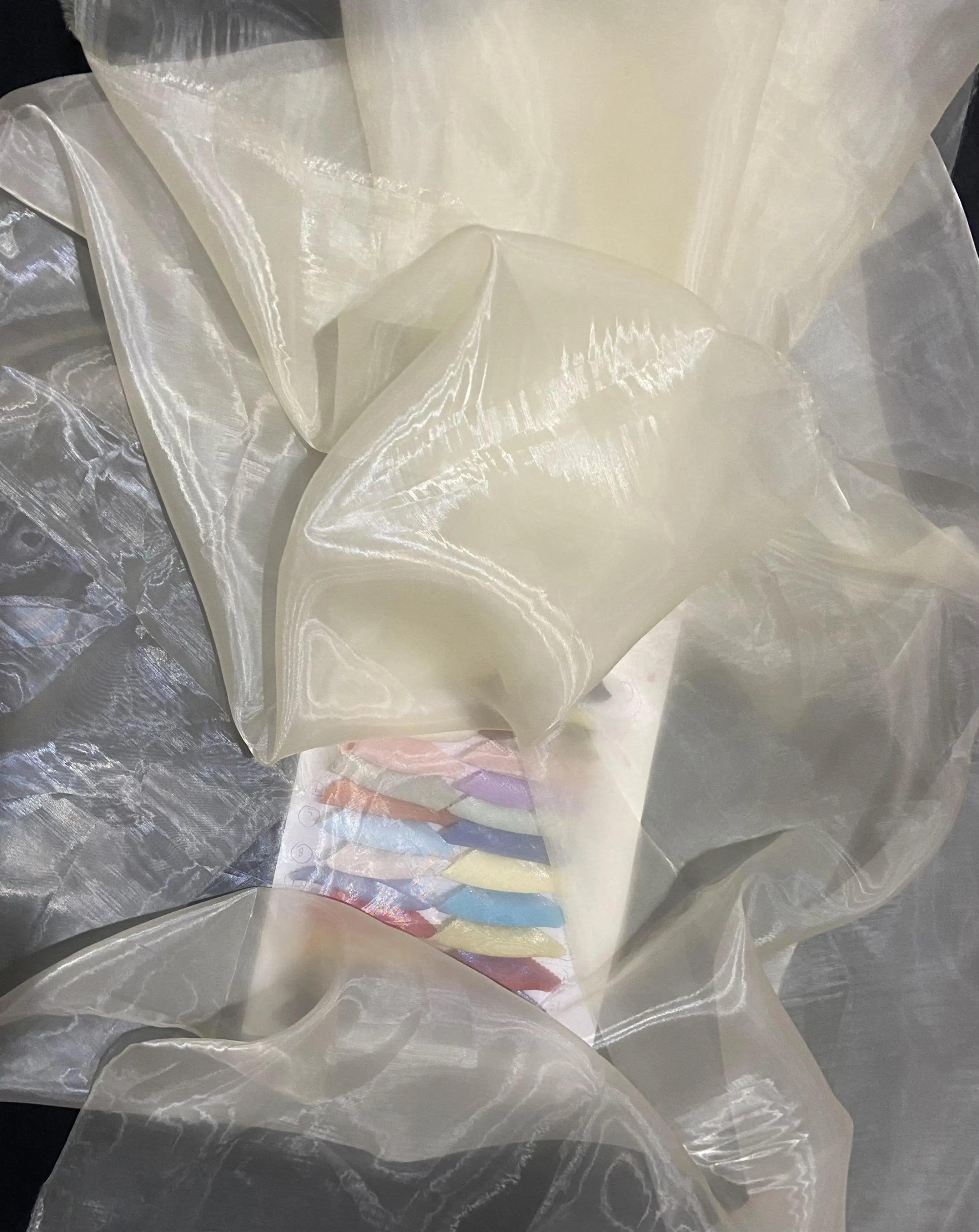 Vestido de hilo ligero de malla suave con agua líquida, tela Hanfu Super Fairy DIY, diseño de perspectiva de hilo fluido para boda