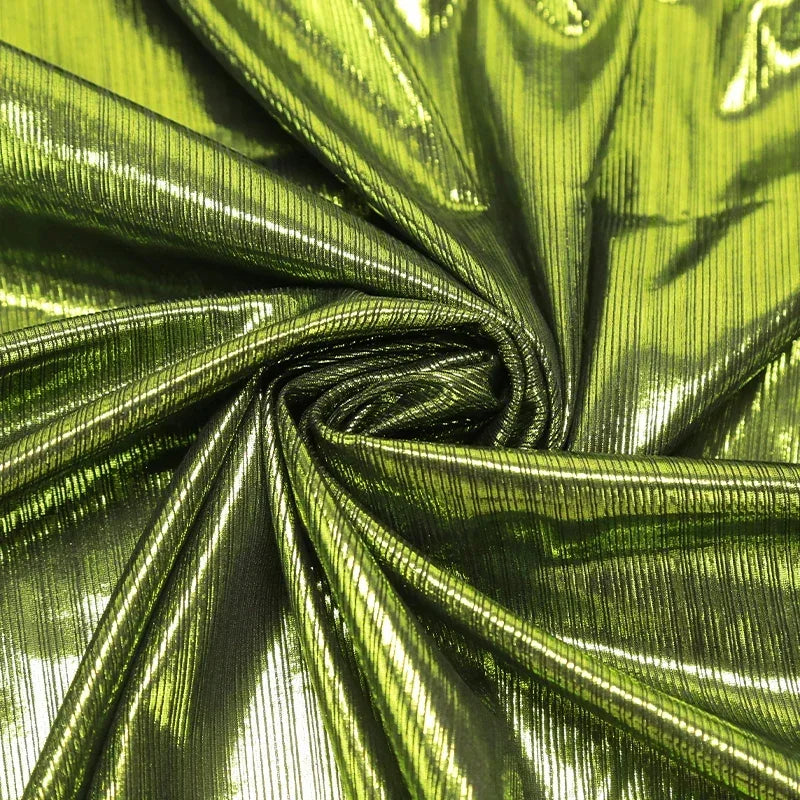 قماش مرن مخطط بألوان قزحية بالليزر - مادة مرحلة الختم الساخن 135 سم